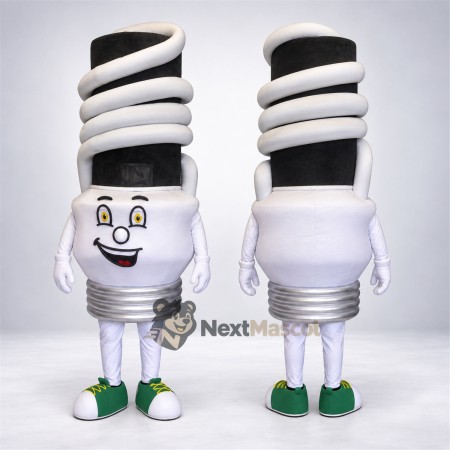 Spiral Light Bulb Mascot Costume Spiral Light Bulb Mascot Costume