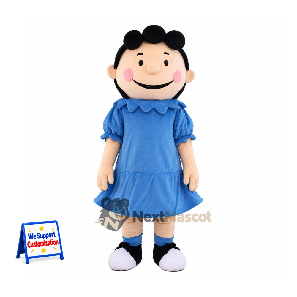 Girl Mascot Costume - Navy Blue Dress Girl Mascot Costume - Navy Blue Dress