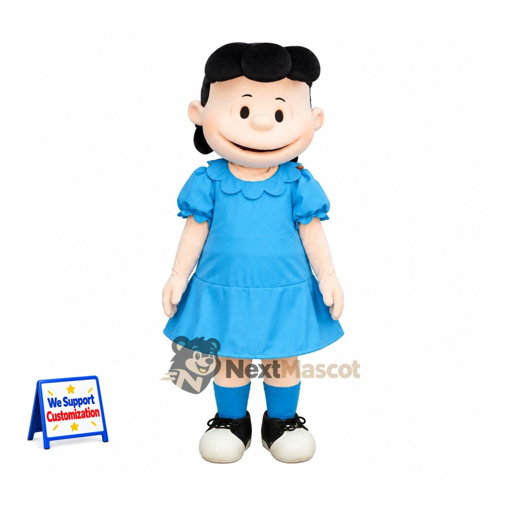 Girl Mascot Costume - Light Blue Dress Girl Mascot Costume - Light Blue Dress