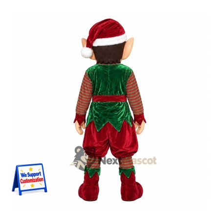 Christmas Elf Mascot Costume - Red Outfit Christmas Elf Mascot Costume - Red Outfit