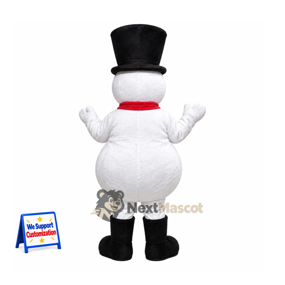 Snowman Mascot Costume - Black Hat Snowman Mascot Costume - Black Hat