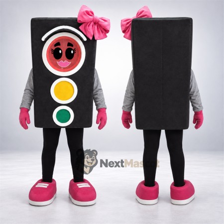 Traffic Light Mascot Costume - Pink Bow