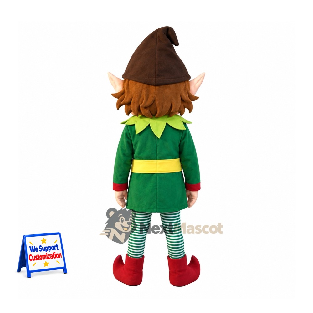 Christmas Elf Mascot Costume - Green Outfit Christmas Elf Mascot Costume - Green Outfit