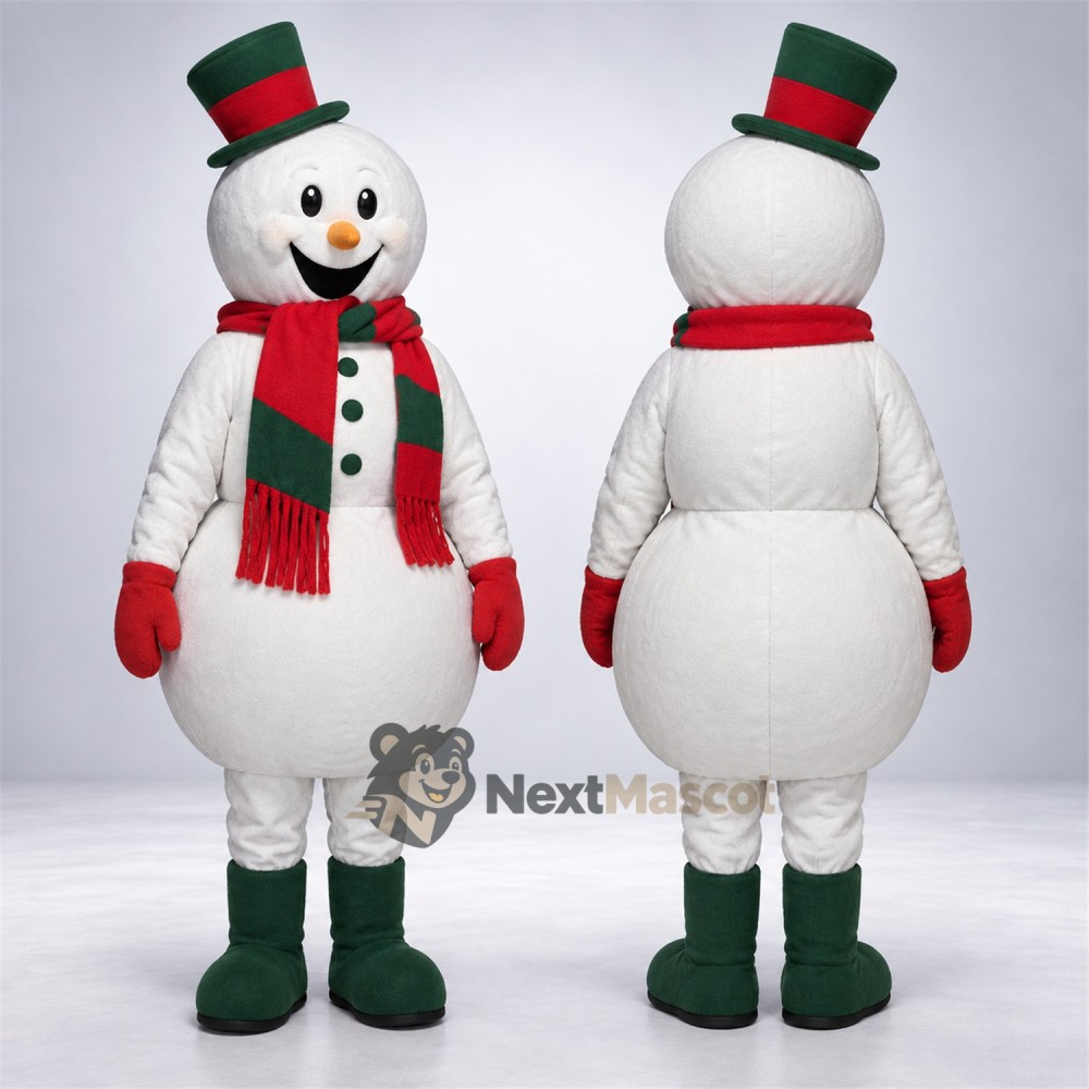 Snowman Mascot Costume - Green Boots Snowman Mascot Costume - Green Boots