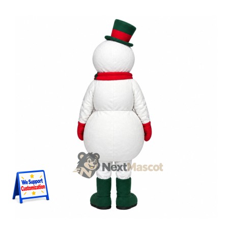 Snowman Mascot Costume - Green Boots Snowman Mascot Costume - Green Boots