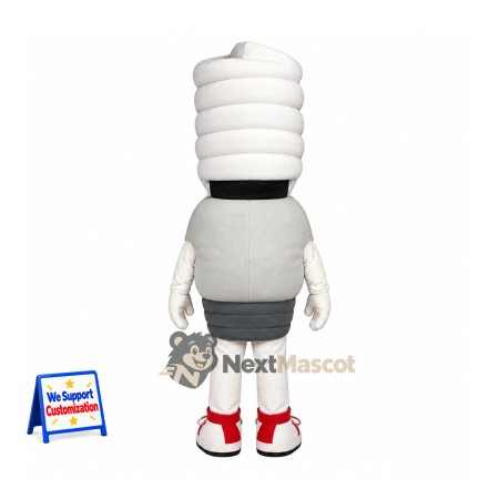 Spiral Light Bulb Mascot Costume for Parades Spiral Light Bulb Mascot Costume for Parades