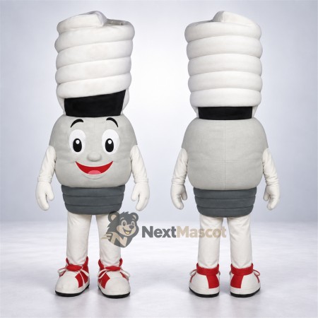 Spiral Light Bulb Mascot Costume for Parades Spiral Light Bulb Mascot Costume for Parades