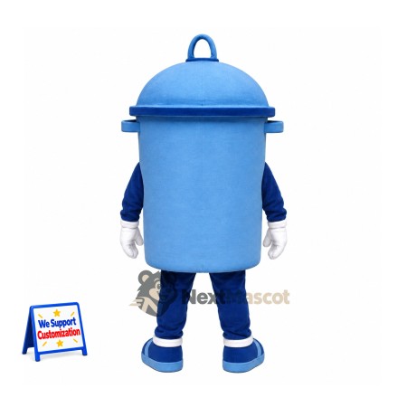 Trash Bin Mascot Costume - Blue Trash Bin Mascot Costume - Blue