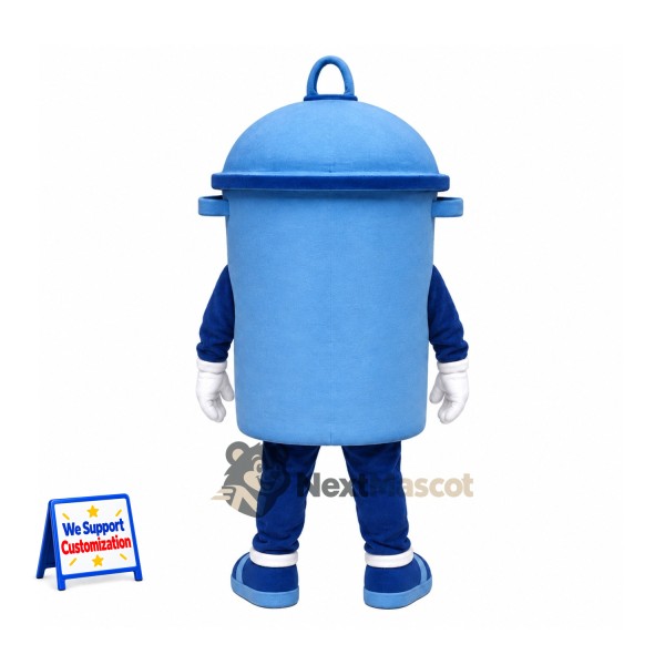 Trash Bin Mascot Costume - Blue Trash Bin Mascot Costume - Blue