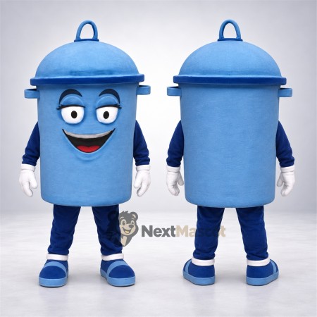 Trash Bin Mascot Costume - Blue Trash Bin Mascot Costume - Blue