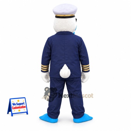 Captain Duck Mascot Costume Captain Duck Mascot Costume