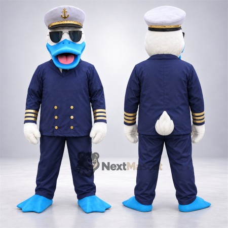 Captain Duck Mascot Costume Captain Duck Mascot Costume