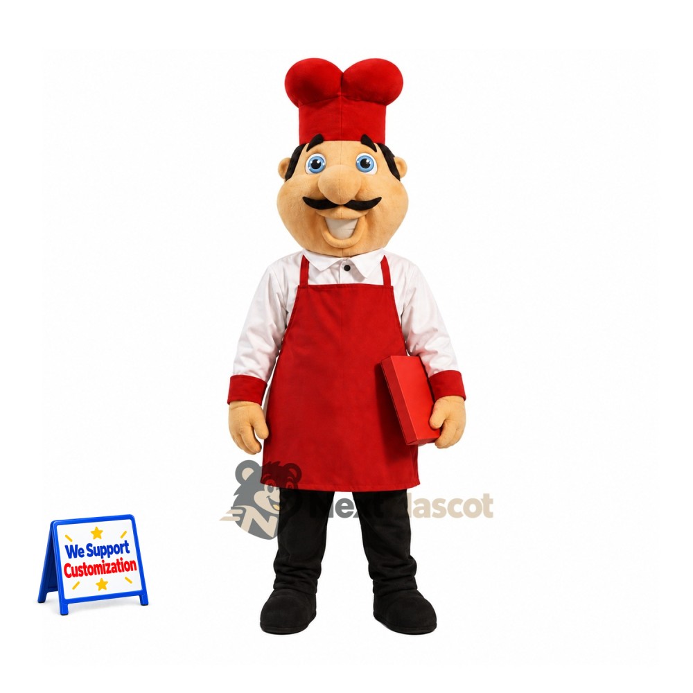 Chef Mascot Costume - Red Apron Chef Mascot Costume - Red Apron