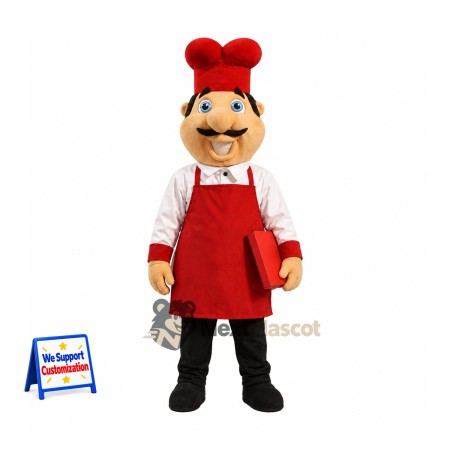 Chef Mascot Costume - Red Apron Chef Mascot Costume - Red Apron
