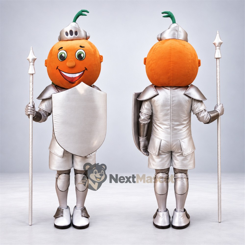 Orange Head Knight Mascot Costume Orange Head Knight Mascot Costume