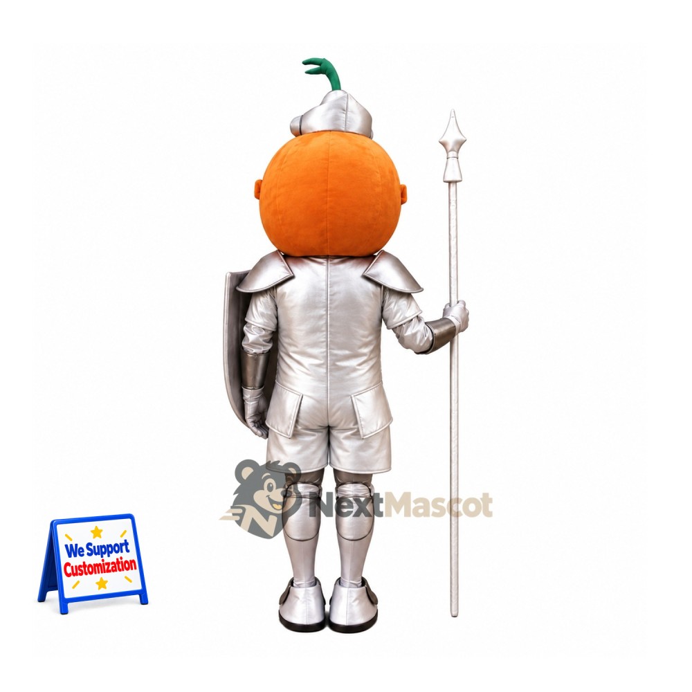 Orange Head Knight Mascot Costume Orange Head Knight Mascot Costume