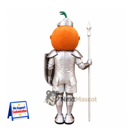 Orange Head Knight Mascot Costume Orange Head Knight Mascot Costume
