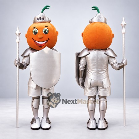 Orange Head Knight Mascot Costume Orange Head Knight Mascot Costume