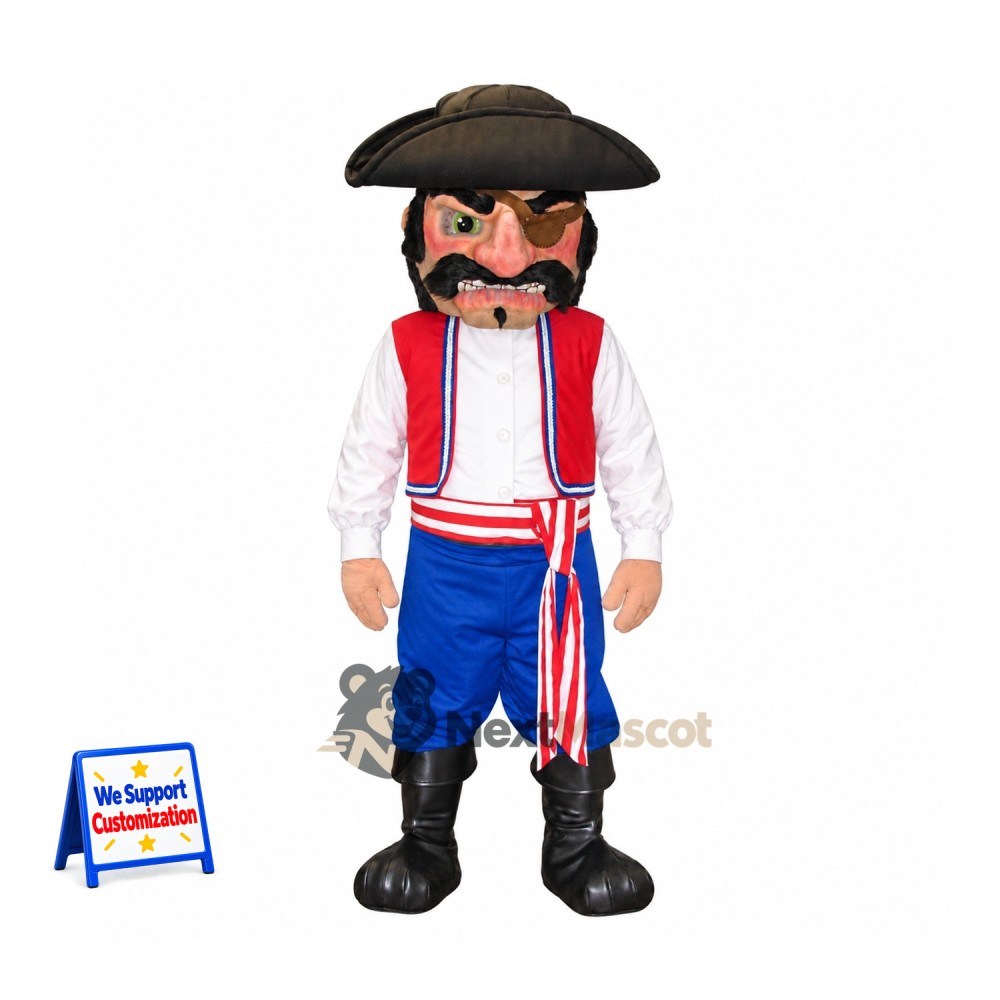 Pirate Mascot Costume - Red Vest Pirate Mascot Costume - Red Vest