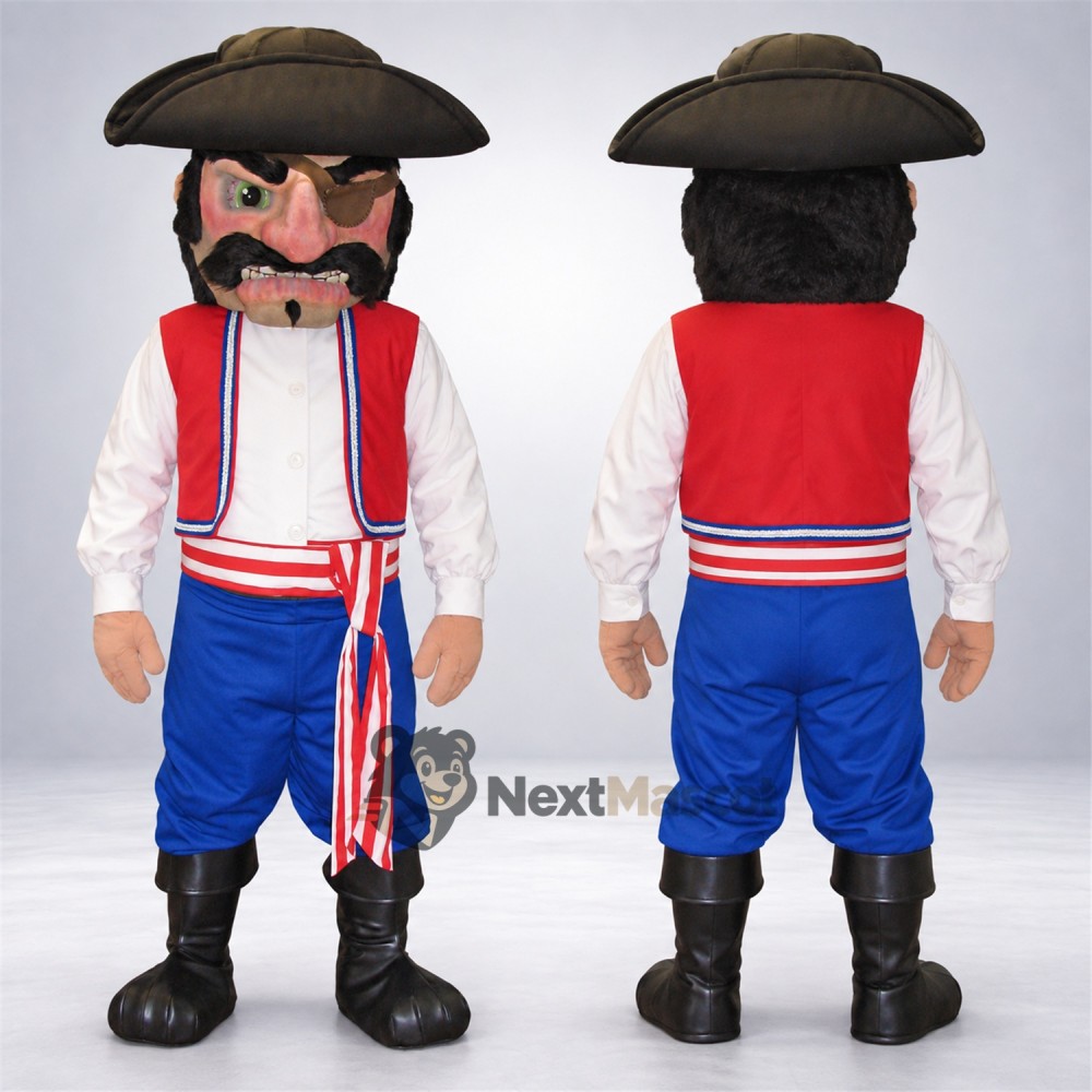 Pirate Mascot Costume - Red Vest Pirate Mascot Costume - Red Vest