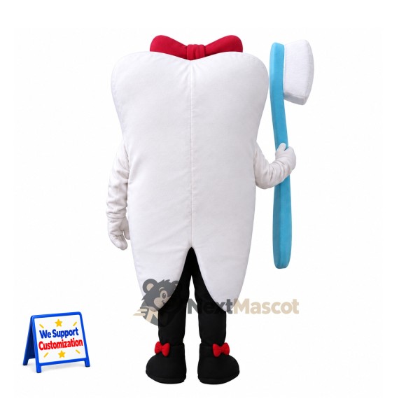 Tooth Mascot Costume - Pink Bow