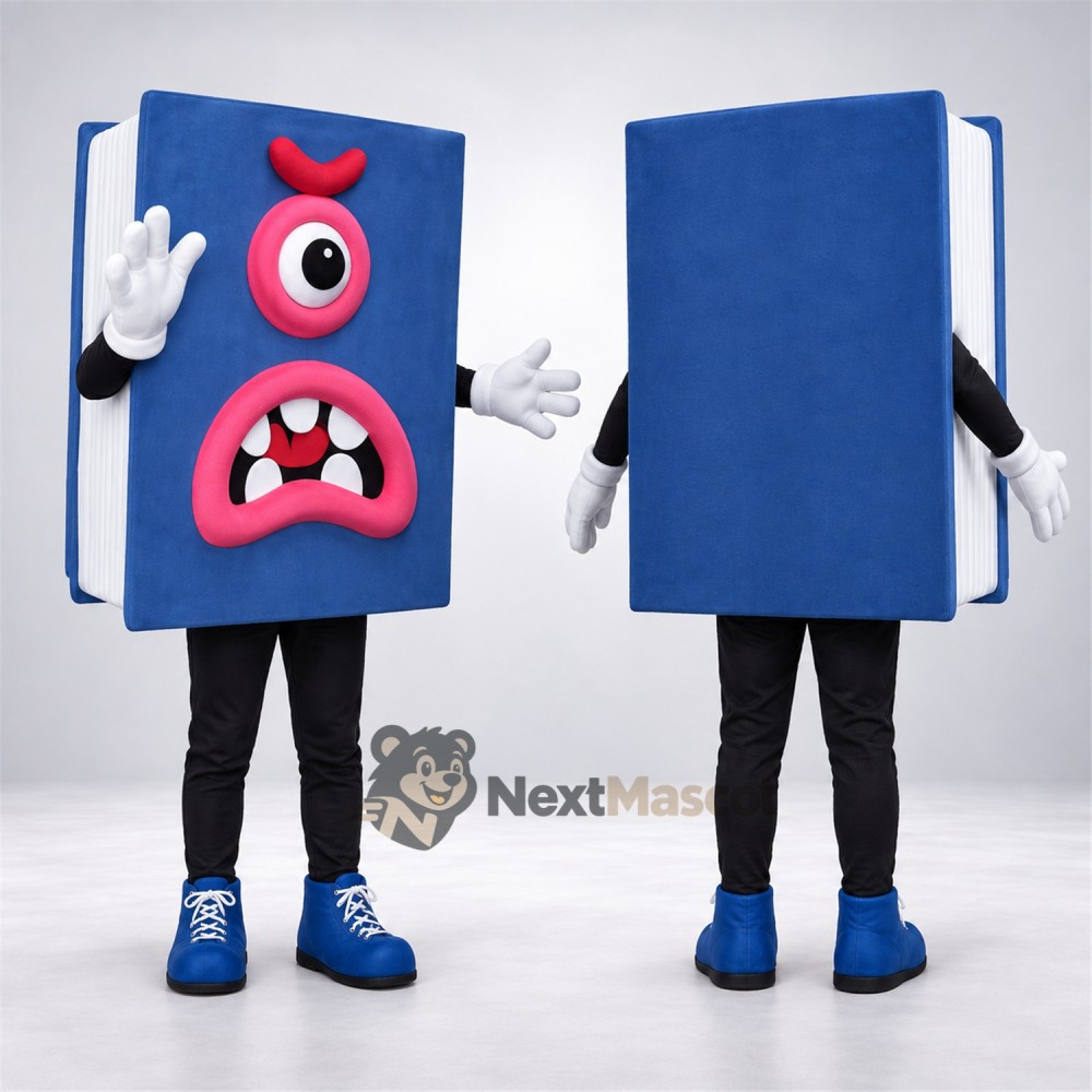Monster Book Mascot Costume - Blue Monster Book Mascot Costume - Blue
