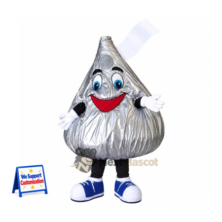 Foil Wrapped Chocolate Mascot Costume Foil Wrapped Chocolate Mascot Costume