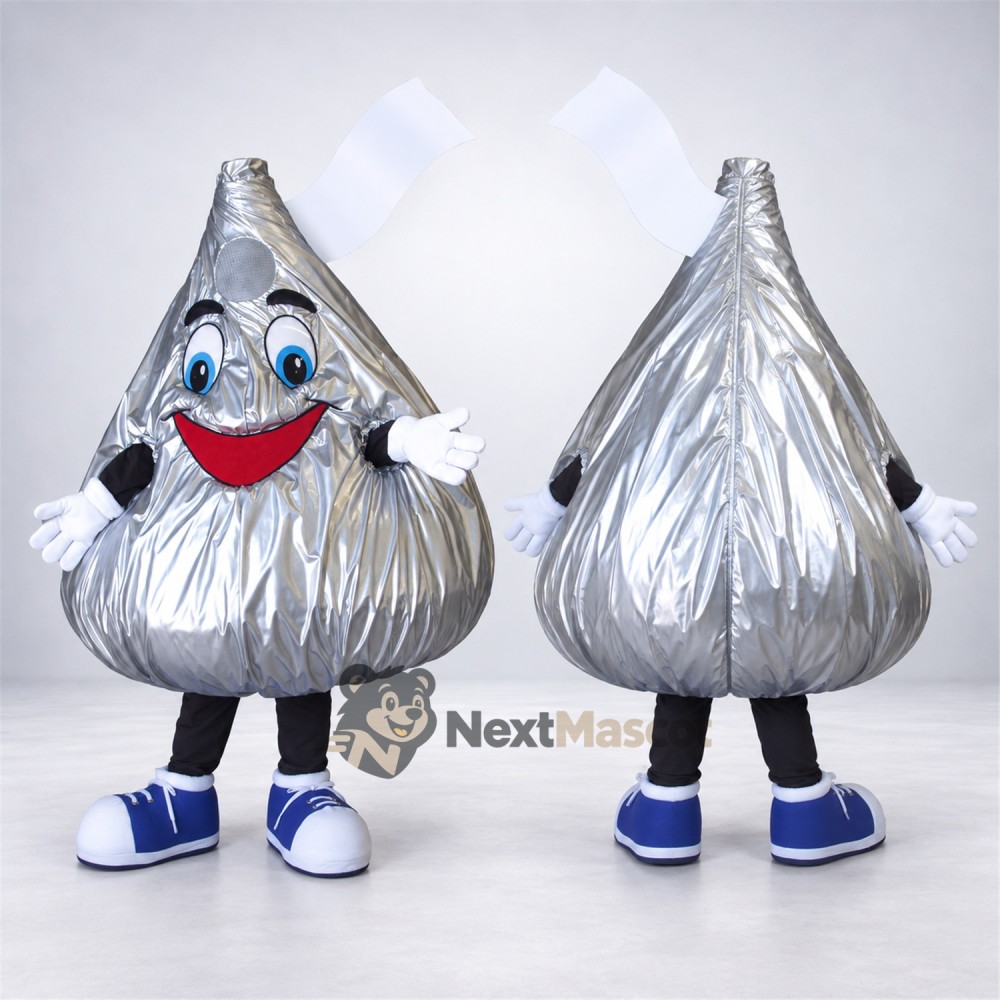 Foil Wrapped Chocolate Mascot Costume Foil Wrapped Chocolate Mascot Costume