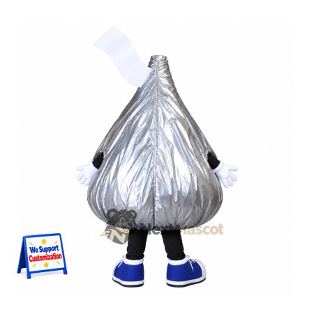 Foil Wrapped Chocolate Mascot Costume Foil Wrapped Chocolate Mascot Costume