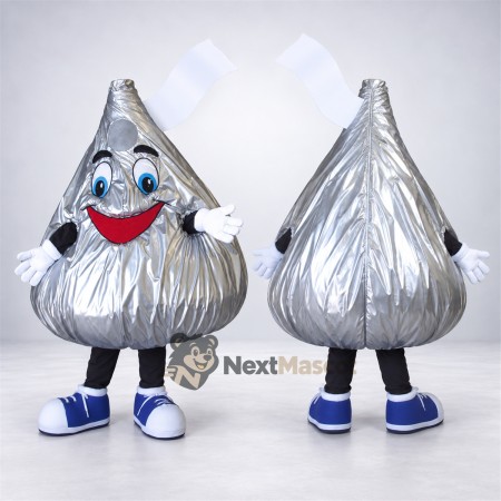 Foil Wrapped Chocolate Mascot Costume Foil Wrapped Chocolate Mascot Costume