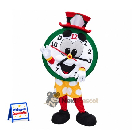 Clock Mascot Costume - Top Hat Clock Mascot Costume - Top Hat