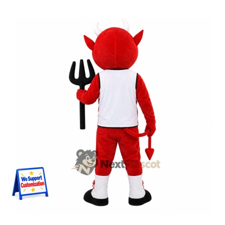 Devil Mascot Costume - Red, White Shirt Devil Mascot Costume - Red, White Shirt