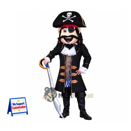 Pirate Captain Mascot Costume for Parades Pirate Captain Mascot Costume for Parades