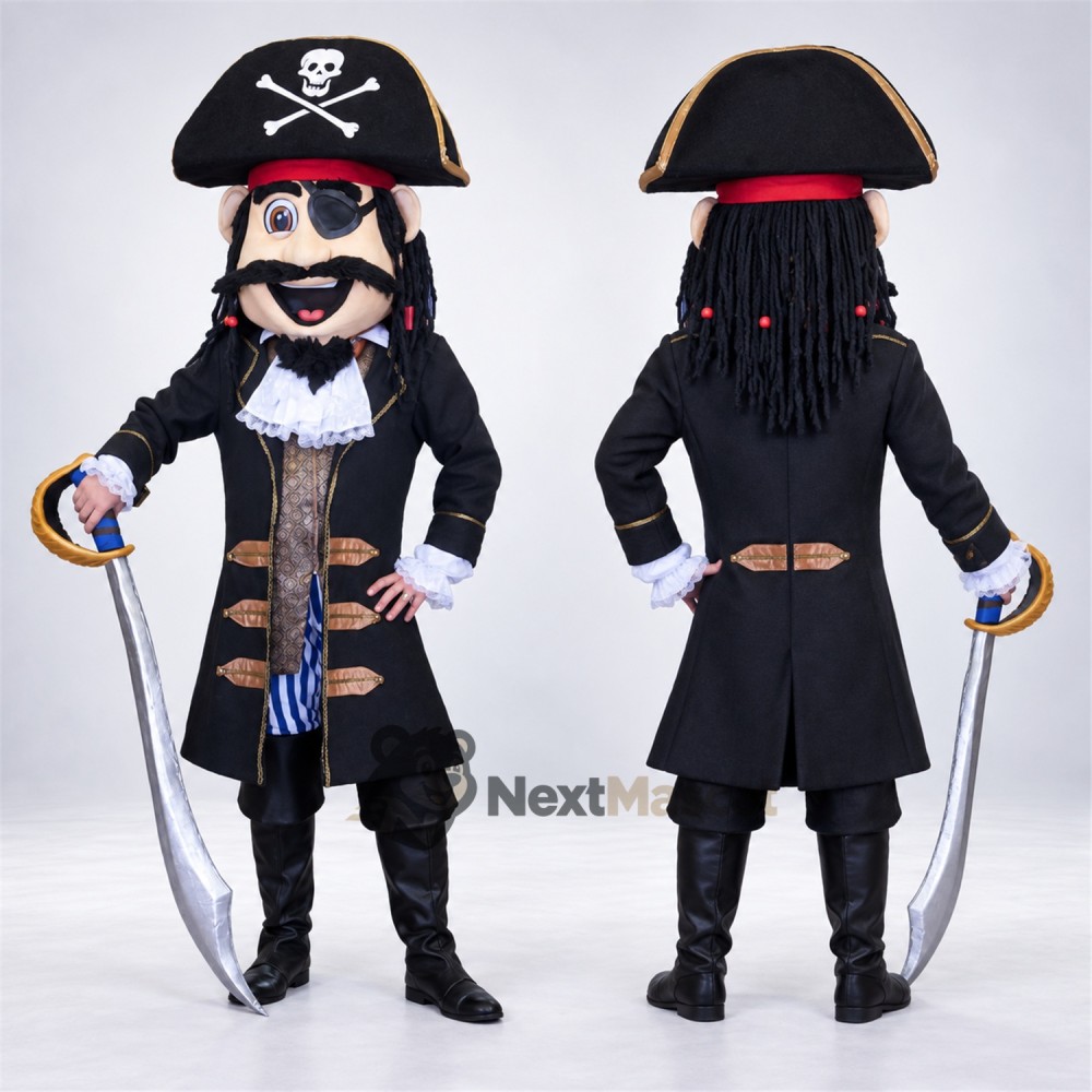 Pirate Captain Mascot Costume for Parades Pirate Captain Mascot Costume for Parades