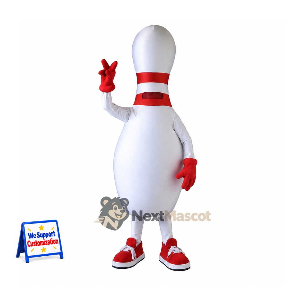 Bowling Pin Mascot Costume Bowling Pin Mascot Costume