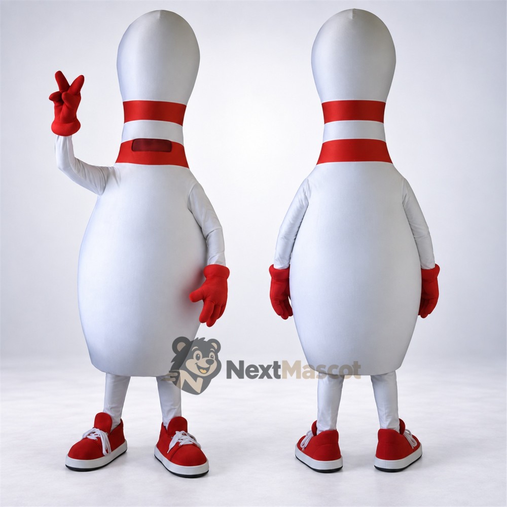 Bowling Pin Mascot Costume Bowling Pin Mascot Costume