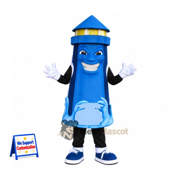 Crayon Mascot Costume - Blue