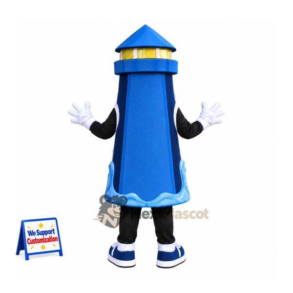 Crayon Mascot Costume - Blue Crayon Mascot Costume - Blue