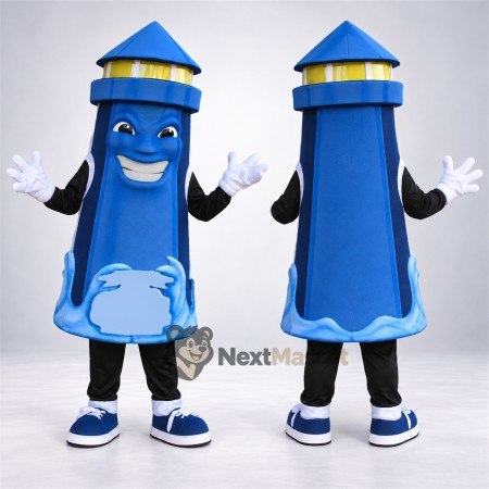 Crayon Mascot Costume - Blue Crayon Mascot Costume - Blue