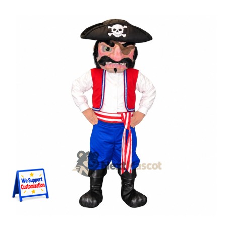 Pirate Mascot Costume - Red Vest for Parades Pirate Mascot Costume - Red Vest for Parades