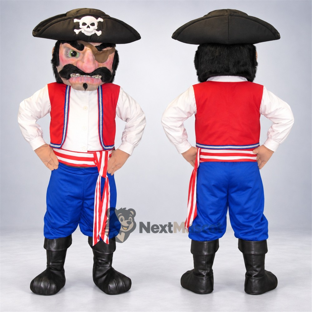 Pirate Mascot Costume - Red Vest for Parades Pirate Mascot Costume - Red Vest for Parades
