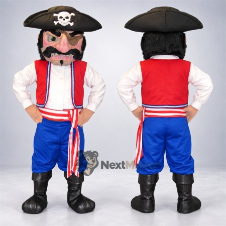 Pirate Mascot Costume - Red Vest for Parades Pirate Mascot Costume - Red Vest for Parades