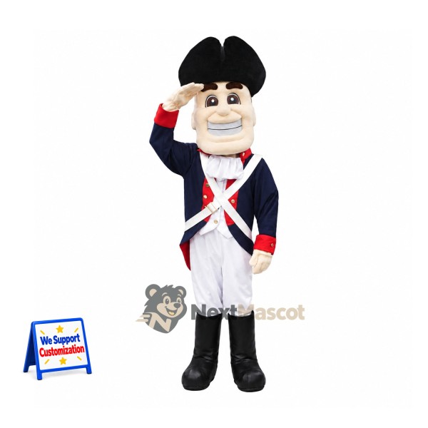 Colonial Soldier Mascot Costume for School Events