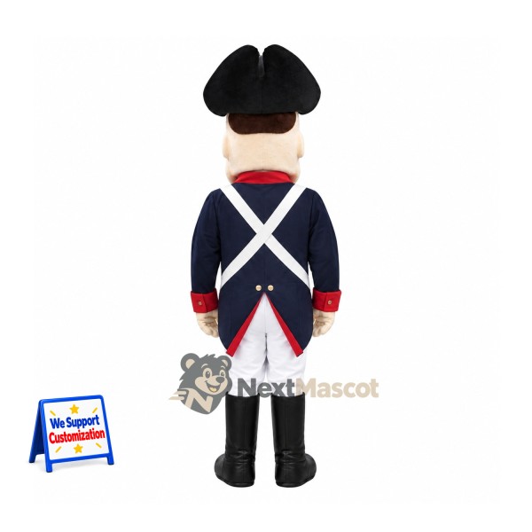 Colonial Soldier Mascot Costume for School Events Colonial Soldier Mascot Costume for School Events