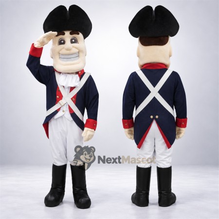 Colonial Soldier Mascot Costume for School Events Colonial Soldier Mascot Costume for School Events