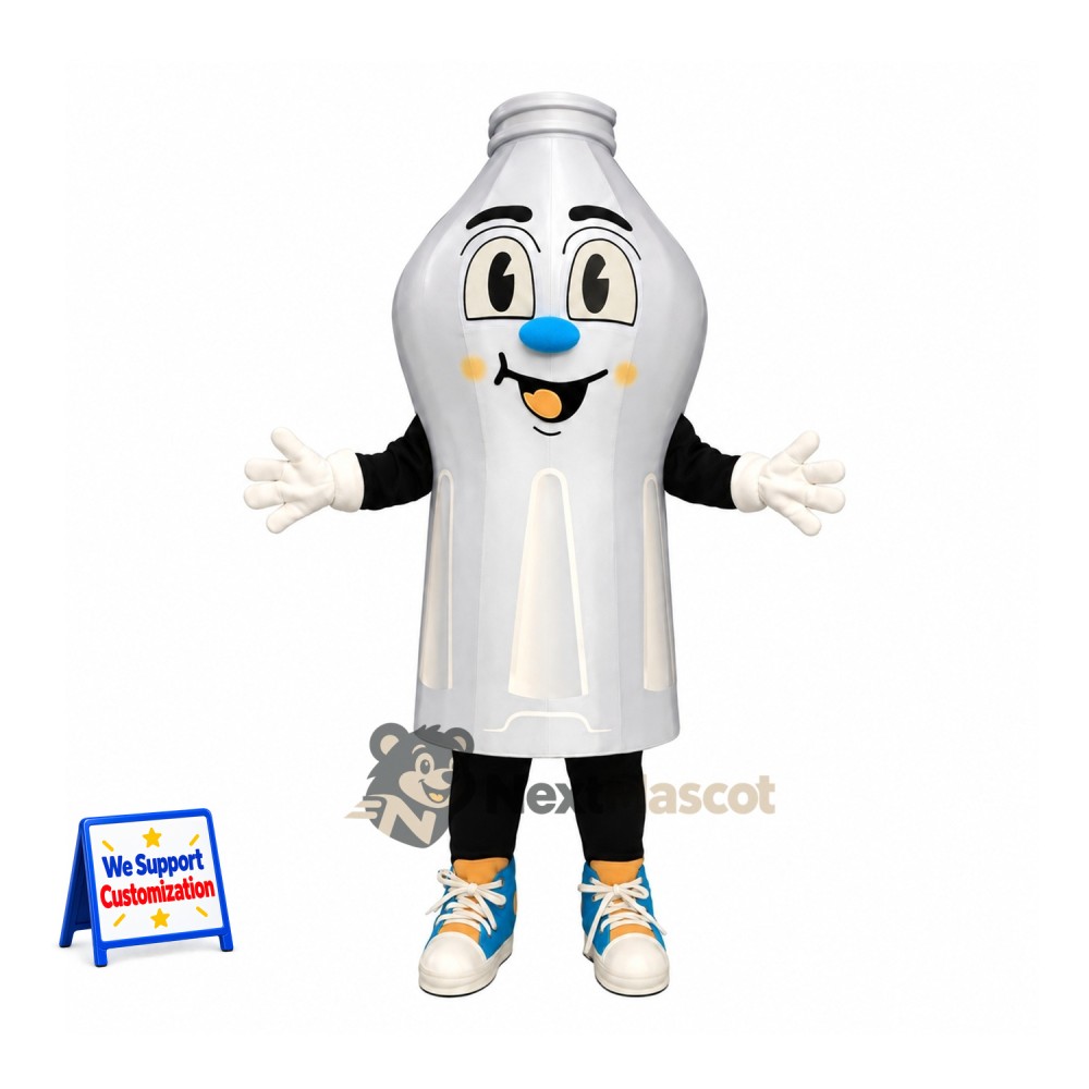 Bottle Mascot Costume - Silver Bottle Mascot Costume - Silver