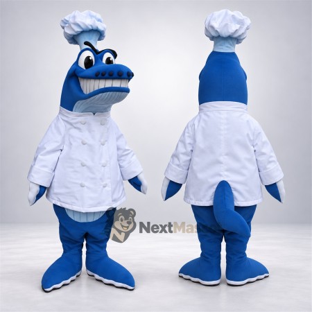 Shark Mascot Costume - Chef Style Shark Mascot Costume - Chef Style