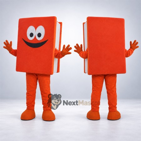 Book Mascot Costume - Orange for Parades Book Mascot Costume - Orange for Parades