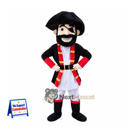 Pirate Captain Mascot Costume - Red Coat