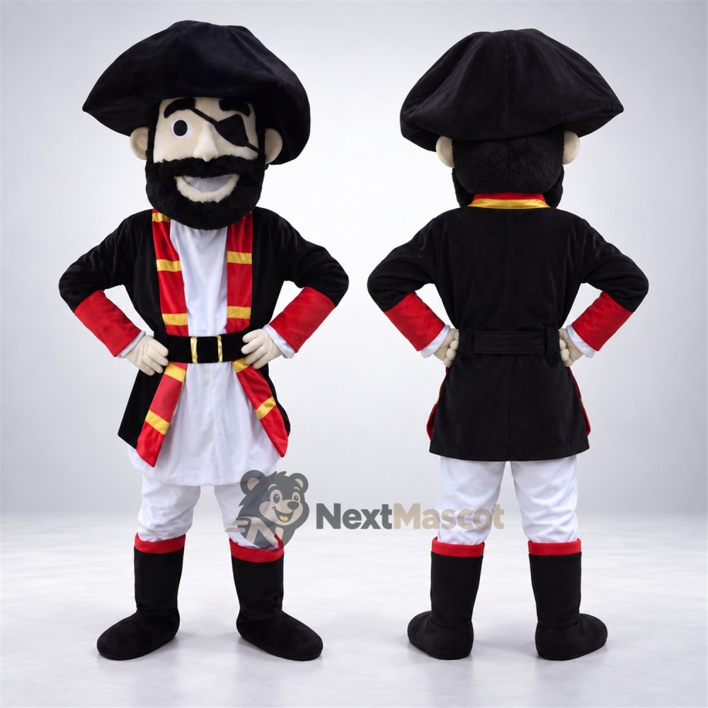 Pirate Captain Mascot Costume - Red Coat